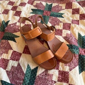 Lucky Brand Wood Heeled Sandals